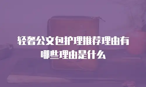 轻奢公文包护理推荐理由有哪些理由是什么