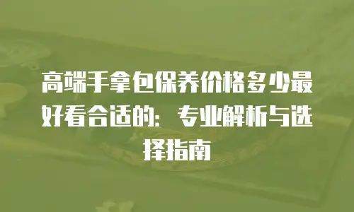 高端手拿包保养价格多少最好看合适的：专业解析与选择指南