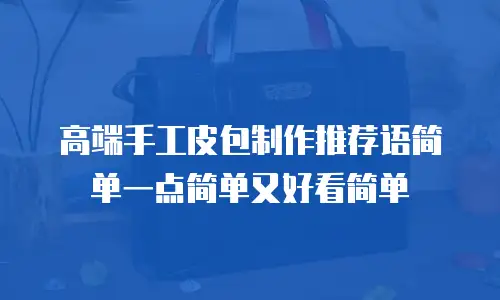 高端手工皮包制作推荐语简单一点简单又好看简单