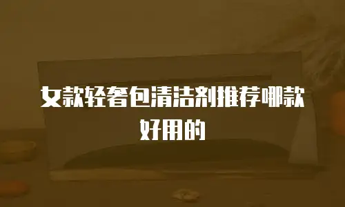 女款轻奢包清洁剂推荐哪款好用的
