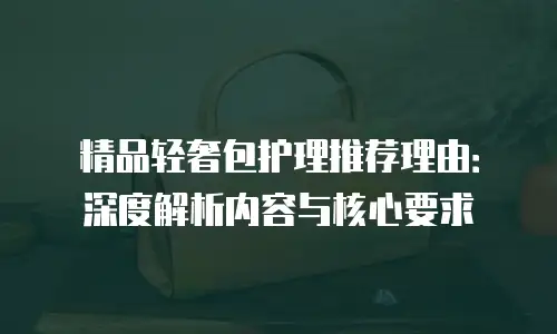 精品轻奢包护理推荐理由：深度解析内容与核心要求