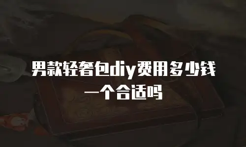 男款轻奢包diy费用多少钱一个合适吗