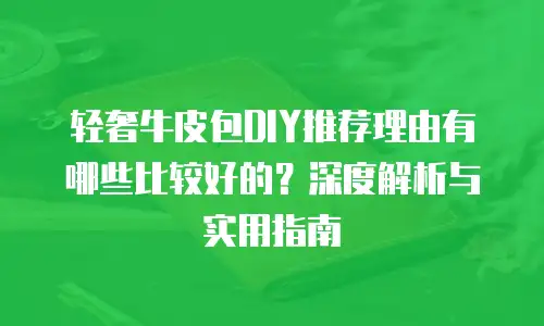 轻奢牛皮包DIY推荐理由有哪些比较好的？深度解析与实用指南
