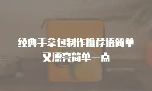 经典手拿包制作推荐语简单又漂亮简单一点