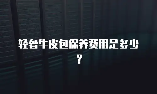 轻奢牛皮包保养费用是多少？