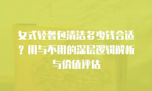 女式轻奢包清洁多少钱合适？用与不用的深层逻辑解析与价值评估