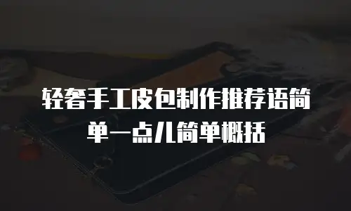 轻奢手工皮包制作推荐语简单一点儿简单概括