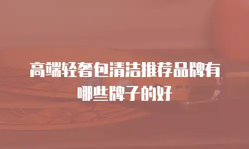 高端轻奢包清洁推荐品牌有哪些牌子的好