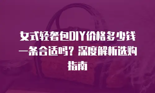 女式轻奢包DIY价格多少钱一条合适吗？深度解析选购指南