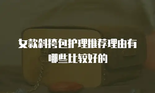 女款斜挎包护理推荐理由有哪些比较好的