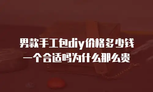 男款手工包diy价格多少钱一个合适吗为什么那么贵
