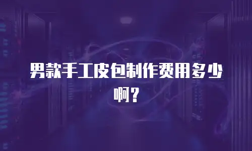 男款手工皮包制作费用多少啊？