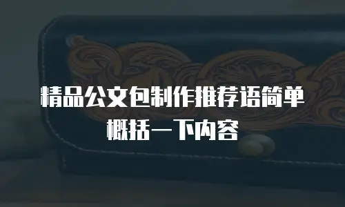 精品公文包制作推荐语简单概括一下内容