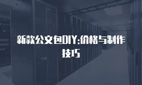 新款公文包DIY:价格与制作技巧