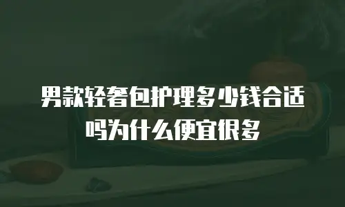 男款轻奢包护理多少钱合适吗为什么便宜很多