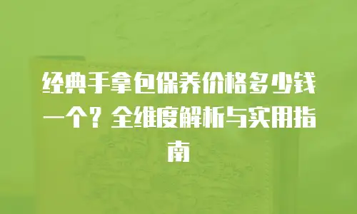 经典手拿包保养价格多少钱一个？全维度解析与实用指南