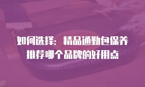 如何选择：精品通勤包保养推荐哪个品牌的好用点