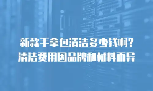 新款手拿包清洁多少钱啊？清洁费用因品牌和材料而异