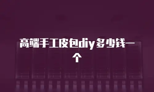 高端手工皮包diy多少钱一个