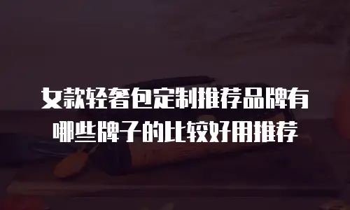 女款轻奢包定制推荐品牌有哪些牌子的比较好用推荐