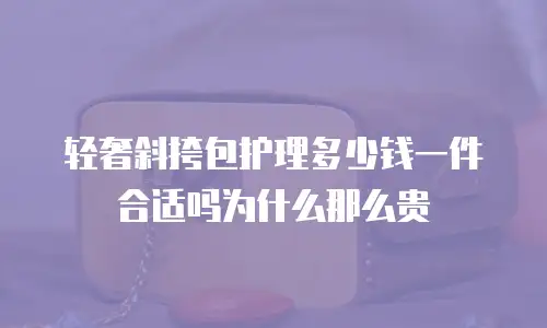 轻奢斜挎包护理多少钱一件合适吗为什么那么贵