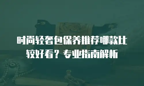 时尚轻奢包保养推荐哪款比较好看？专业指南解析
