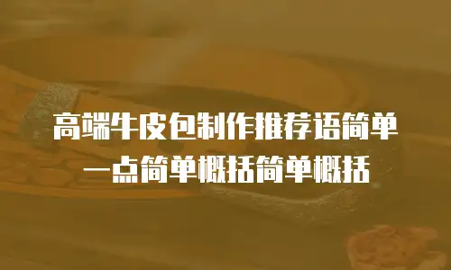 高端牛皮包制作推荐语简单一点简单概括简单概括