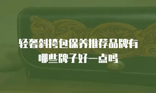 轻奢斜挎包保养推荐品牌有哪些牌子好一点吗