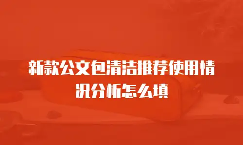 新款公文包清洁推荐使用情况分析怎么填