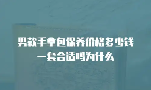 男款手拿包保养价格多少钱一套合适吗为什么