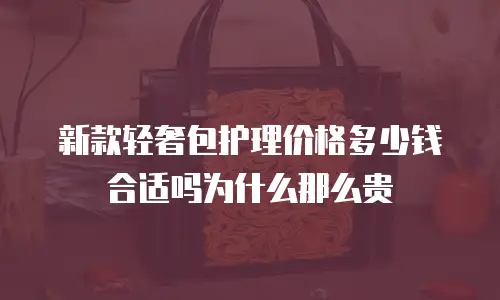 新款轻奢包护理价格多少钱合适吗为什么那么贵