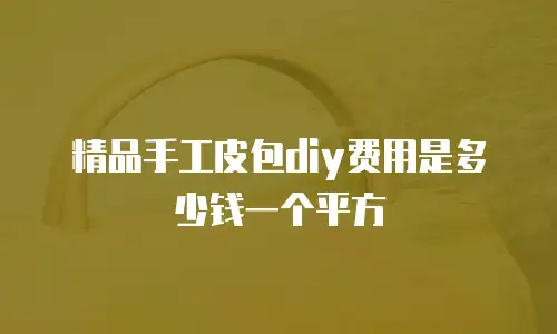 精品手工皮包diy费用是多少钱一个平方