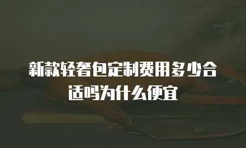 新款轻奢包定制费用多少合适吗为什么便宜