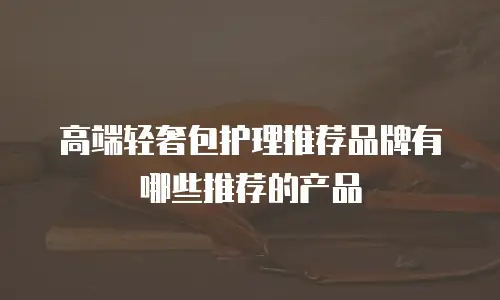 高端轻奢包护理推荐品牌有哪些推荐的产品