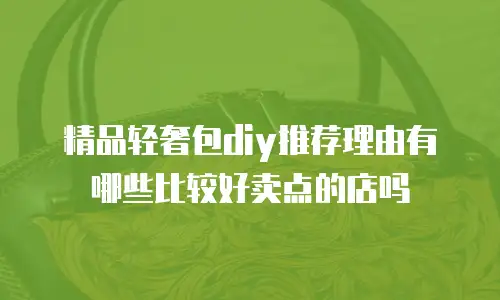 精品轻奢包diy推荐理由有哪些比较好卖点的店吗