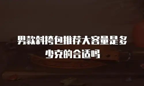 男款斜挎包推荐大容量是多少克的合适吗