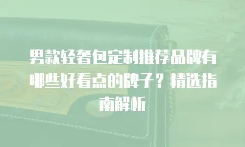 男款轻奢包定制推荐品牌有哪些好看点的牌子？精选指南解析
