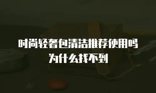 时尚轻奢包清洁推荐使用吗为什么找不到