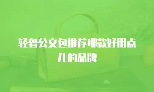 轻奢公文包推荐哪款好用点儿的品牌