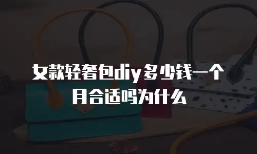 女款轻奢包diy多少钱一个月合适吗为什么