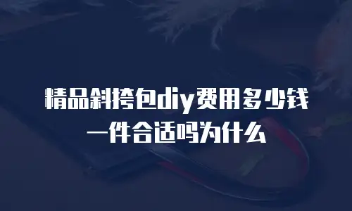 精品斜挎包diy费用多少钱一件合适吗为什么