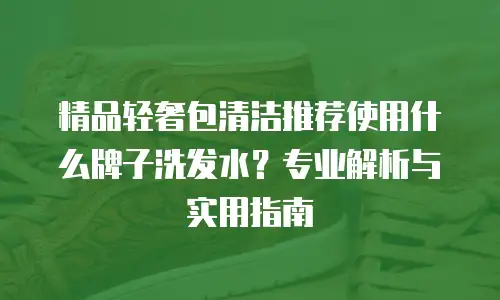 精品轻奢包清洁推荐使用什么牌子洗发水？专业解析与实用指南