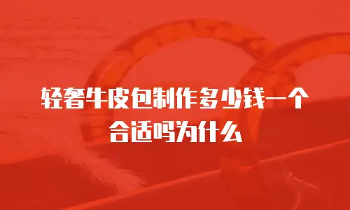 轻奢牛皮包制作多少钱一个合适吗为什么