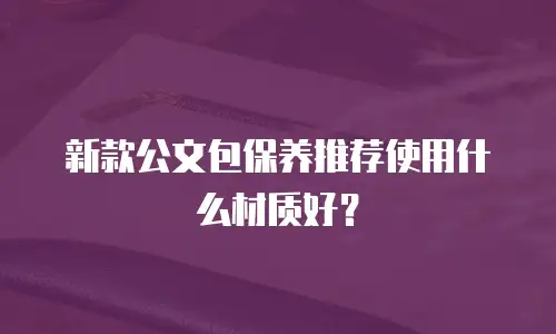 新款公文包保养推荐使用什么材质好？