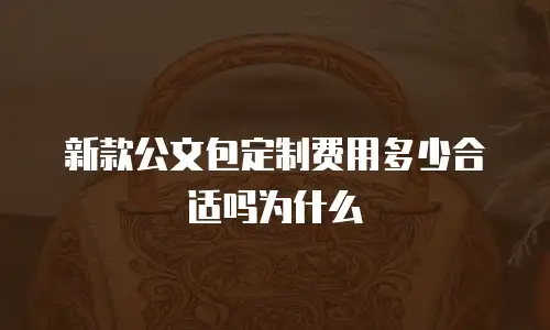 新款公文包定制费用多少合适吗为什么