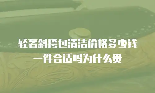轻奢斜挎包清洁价格多少钱一件合适吗为什么贵