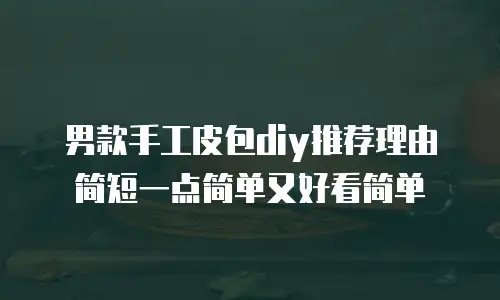 男款手工皮包diy推荐理由简短一点简单又好看简单