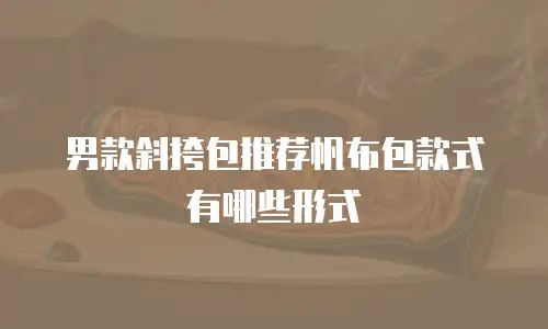 男款斜挎包推荐帆布包款式有哪些形式