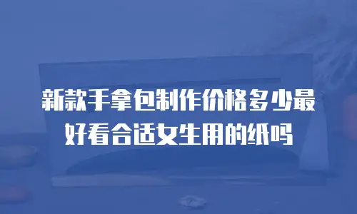 新款手拿包制作价格多少最好看合适女生用的纸吗