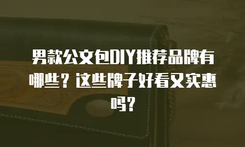男款公文包DIY推荐品牌有哪些？这些牌子好看又实惠吗？